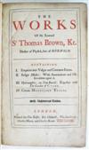 BROWNE, THOMAS, Sir. The Works. 1686